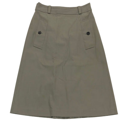 マーガレットハウエル スカート バックスリット カーキ レディース サイズ2 MARGARET HOWELL【AFB18】