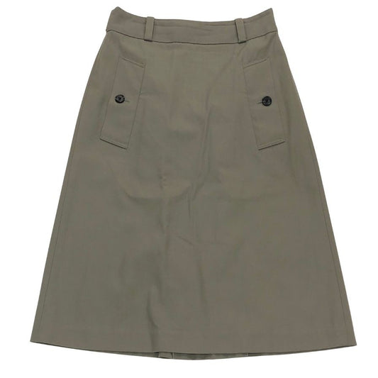 マーガレットハウエル スカート バックスリット カーキ レディース サイズ2 MARGARET HOWELL【AFB18】