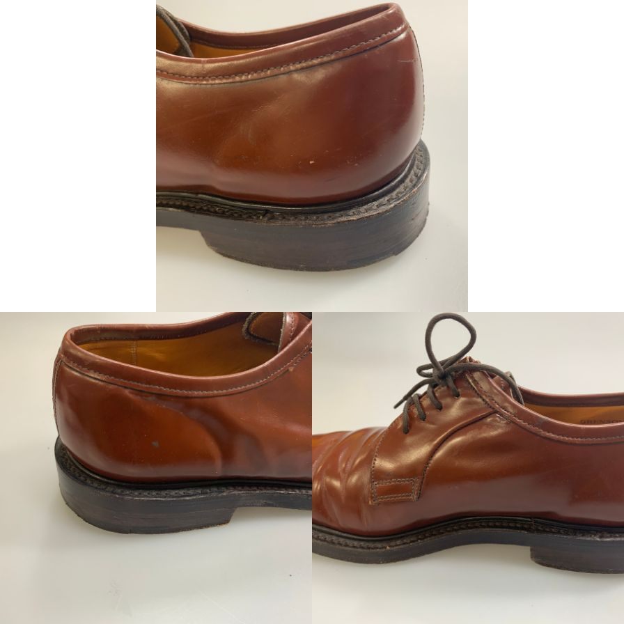 グレンソン プレーントゥ ポリッシュレザー 6229 ブラウン サイズUK5.5E GRENSON ビジネスシューズ 約24.0cm【LA】【中古】