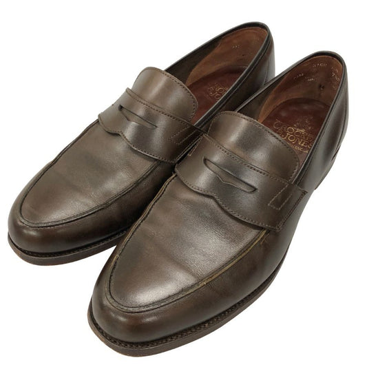 クロケット&ジョーンズ ペニーローファー リッチモンド カーフ ブラウン UK7.5F CROCKETT&JONES ビジネスシューズ 約26.0cm【LA】【中古】