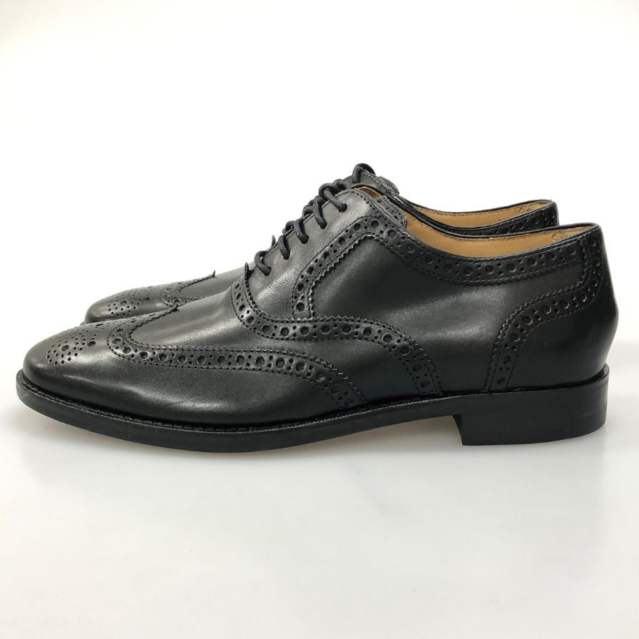 コールハーン レザーシューズ ウィングチップ 本革 ブラック メンズ サイズ7 COLE HAAN 約25.5cm【AFD13】