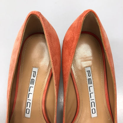 ペリーコ パンプス スエード オレンジ系 35 PELLICO 約22.0cm【AFD7】