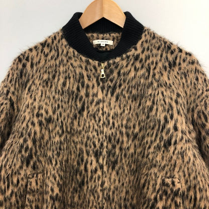 極美品◆ブラミンク 19AW ジップアップブルゾン レオパード ウール 総柄 レディース サイズ38 BLAMINK 【AFB32】