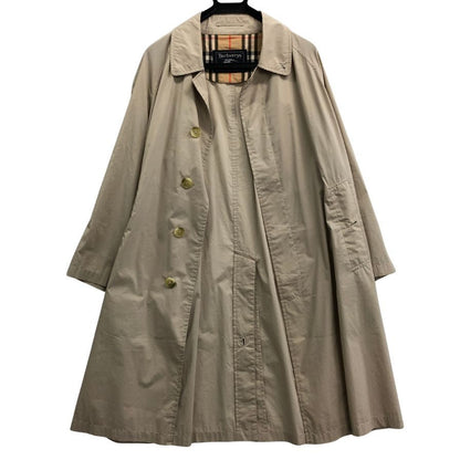 美品◆バーバリー バルカラーコート 90S 旧タグ ベージュ ナイロン混 メンズ サイズ160  Burberry 【AFB36】