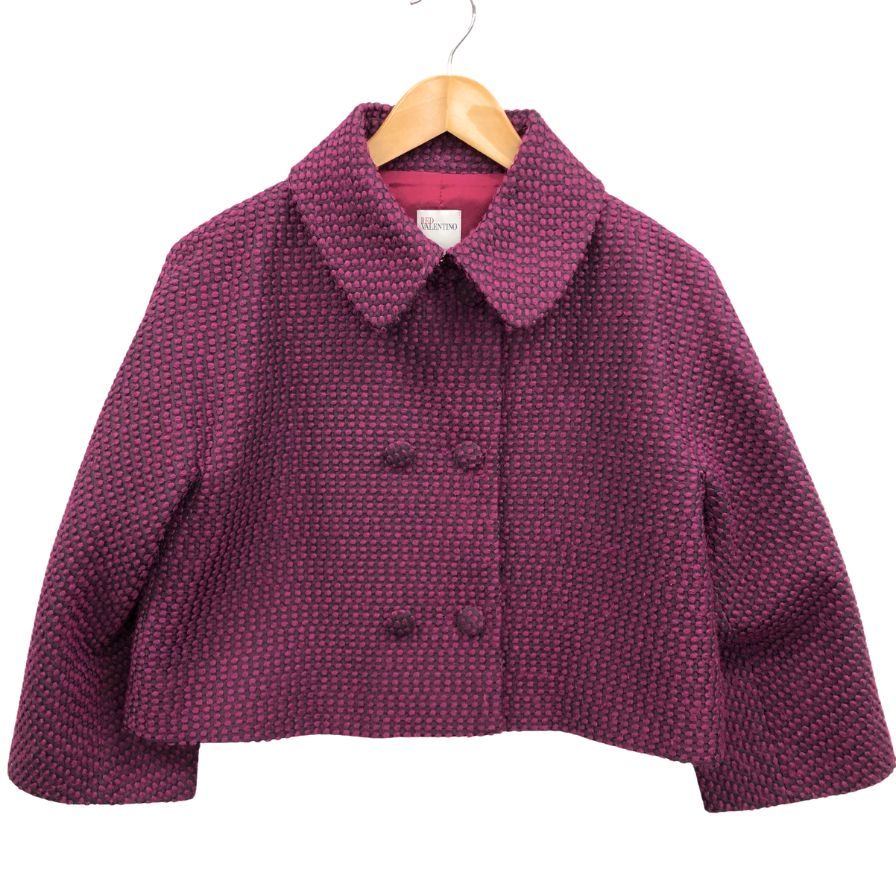 中古◆レッドヴァレンティノ ダブルショート ジャケット レディース 紫 サイズFREE RED VALENTINO 【AFB36】