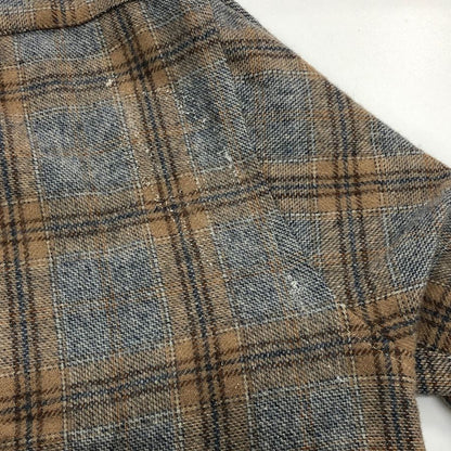中古◆ペンドルトン 70S チェックシャツ ウール ベージュ系 メンズ サイズM PENDLETON 【AFB37】