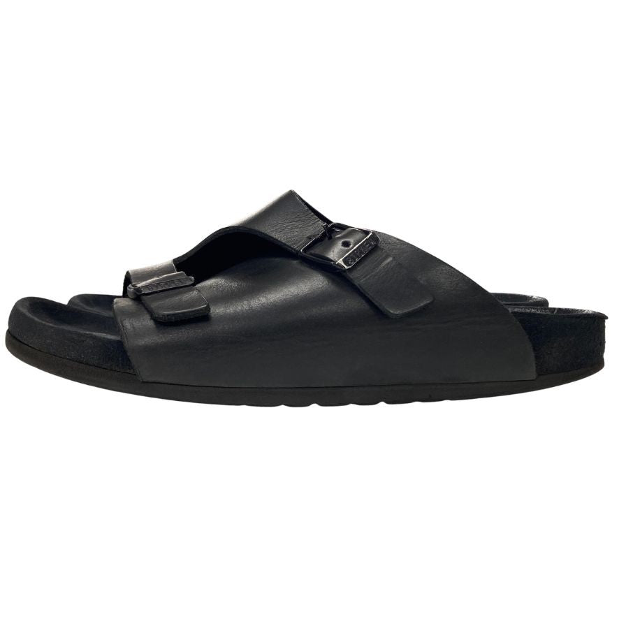 ビルケンシュトック サンダル ブラック レザー サイズ39 メンズ birkenstock 約25.0cm【PTM】