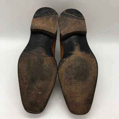 メルミン レザーシューズ パンチドキャップトゥ クロコ×スエード コンビ メンズ ブラウン サイズUK6.5 MEERMIN 約25.5cm【PTM4】