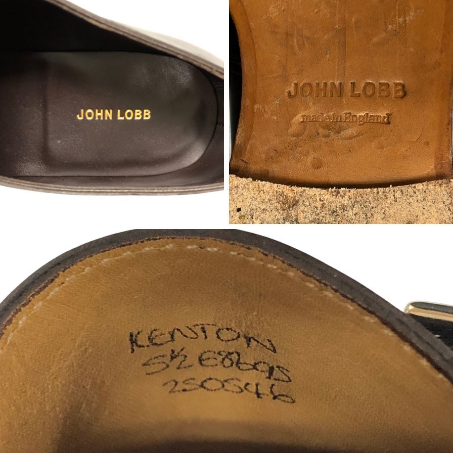 ジョンロブ シングルモンクシューズ KENTON 8695ラスト カーフ ダークブラウン メンズ 5.5E JOHN ROBB ビジネスシューズ 約24.0cm【LA】【中古】