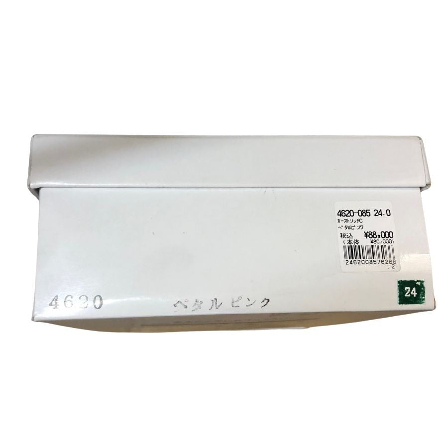 新宿屋 レザーパンプス オーストリッチ 4620-085 ピンク×ベージュ 24cm レディース shinjukuya 約24.0cm【7F1】