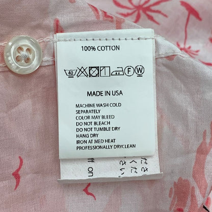 新品同様◆エンジニアードガーメンツ アロハシャツ 半袖 総柄  ピンク レディースサイズ0 ENGINEERED GARMENTS 【AFB33】