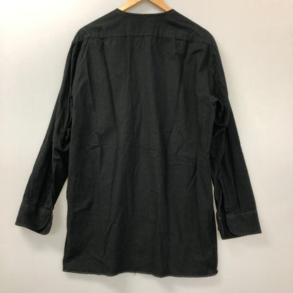 美品◆チェコ軍 ノーカラーシャツ ミリタリー ブラック メンズ サイズ表記なし Czech vintage 【AFB41】