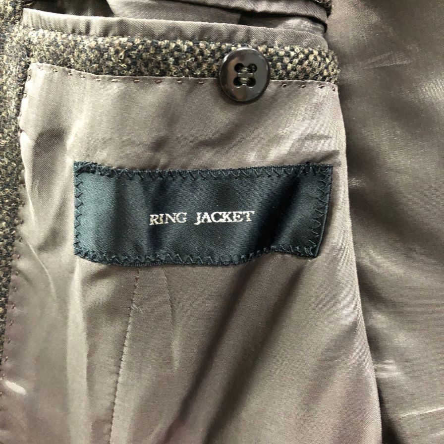 極美品◆リングヂャケット ウール 3B テーラードジャケット メンズ サイズ44 ブラウン RING JACKET 【AFB8】