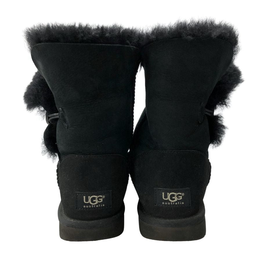 アグ ムートンブーツ ベイリーボタン2 ブラック レディースサイズ 7.5 UGG BAILEY BUTTON Ⅱ 約25.0cm【AFC9】