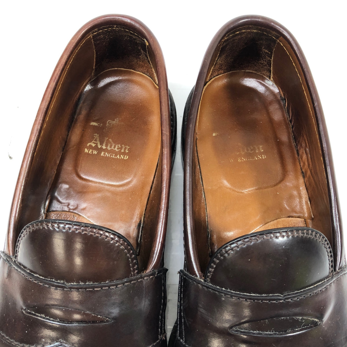 オールデン レザーシューズ ペニーローファー 986 バーガンディ メンズ サイズUS7.5 ALDEN ローファー 約25.5cm【LA】【中古】
