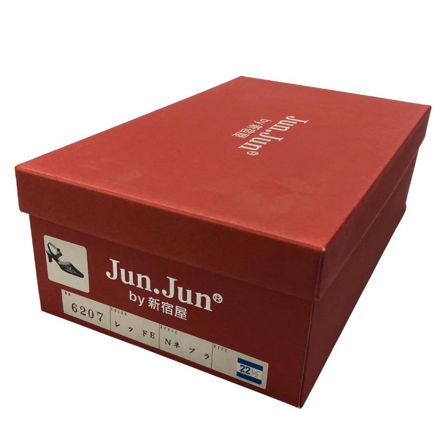 ジュンジュンバイ新宿屋 ハイヒール レザー 6207 レッド サイズ22.5cm レディース Jun.Jun by shinjukuya 約22.5cm【7-11】