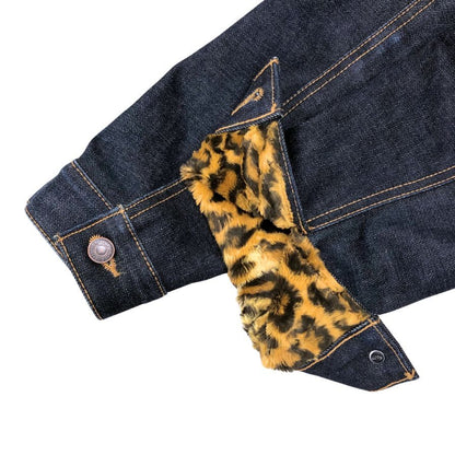 美品◆シュプリーム×リーバイス レオパードデニムジャケット 12AW メンズ サイズM インディゴ SUPREME×Levi's 【AFB24】