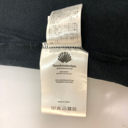 中古◆ニューアムステルダムサーフアソシエーション Tシャツ フォトプリント バックプリント サイズL メンズ ブラック系 New Amsterdam Surf Association 【AFB39】