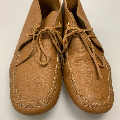 カーシュー ドライビングシューズ グレインレザー  ブラウン サイズ7 Car Shoe 約25.5cm【AFD13】