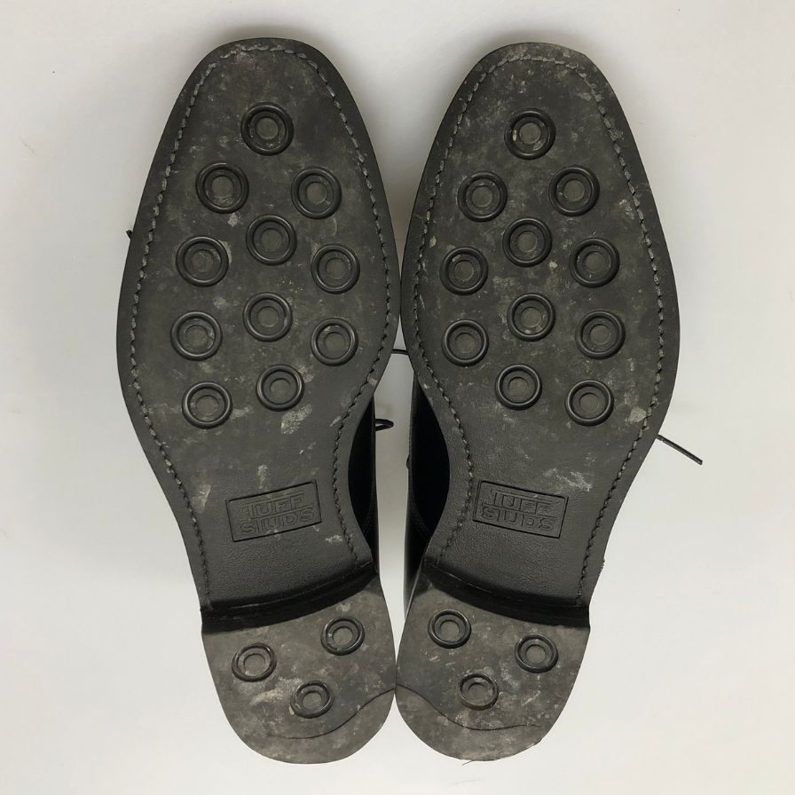 宮城興業 SQ-002 3アイレット Vフロント パターンオーダー アノネイレザー ブラック サイズ25.0cm メンズ miyagikogyo 約25.0cm【AFD12】