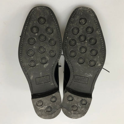 宮城興業 SQ-002 3アイレット Vフロント パターンオーダー アノネイレザー ブラック サイズ25.0cm メンズ miyagikogyo 約25.0cm【AFD12】