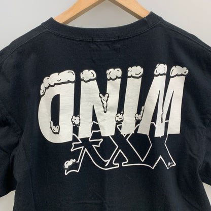 美品◆ゴッドセレクション×ウィンダンシー Tシャツ ブラック ロゴ メンズ サイズXL GOD SELECTION XXX×WIND AND SEA 【AFB7】