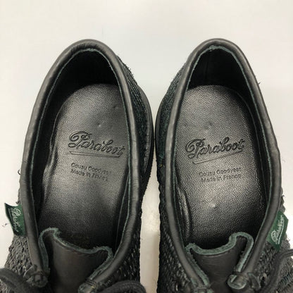 パラブーツ レザーシューズ ミカエル チロリアン ラフィア ブラック サイズ5.5 PARABOOT MICHAEL ビジネスシューズ 約24.5cm【LA】【中古】