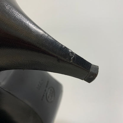 シャネル CCロゴ パンプス レディース サイズ 37.5 ブラック CHANEL 約24.5cm【AFC47】