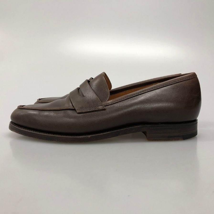 ジョンロブ レザーシューズ ペニーローファー キャンパス 315ラスト カーフ メンズ ダークブラウン サイズUK6E JOHN LOBB CAMPUS ローファー 約24.5cm【LA】【中古】