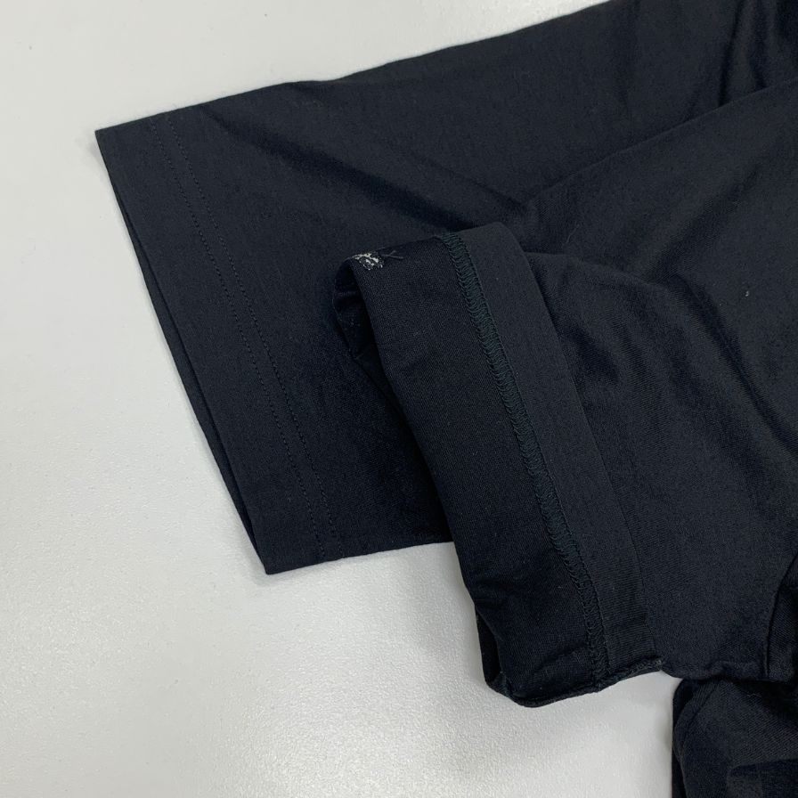 極美品◆エルメス 半袖Tシャツ ブラック ロゴ刺繍 レディース サイズL HERMES 【AFB9】