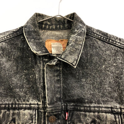 中古◆リーバイス デニムジャケット 57508 80年代 ボタン裏511 USA製 ブラック メンズ サイズM LEVI’S 【AFA9】