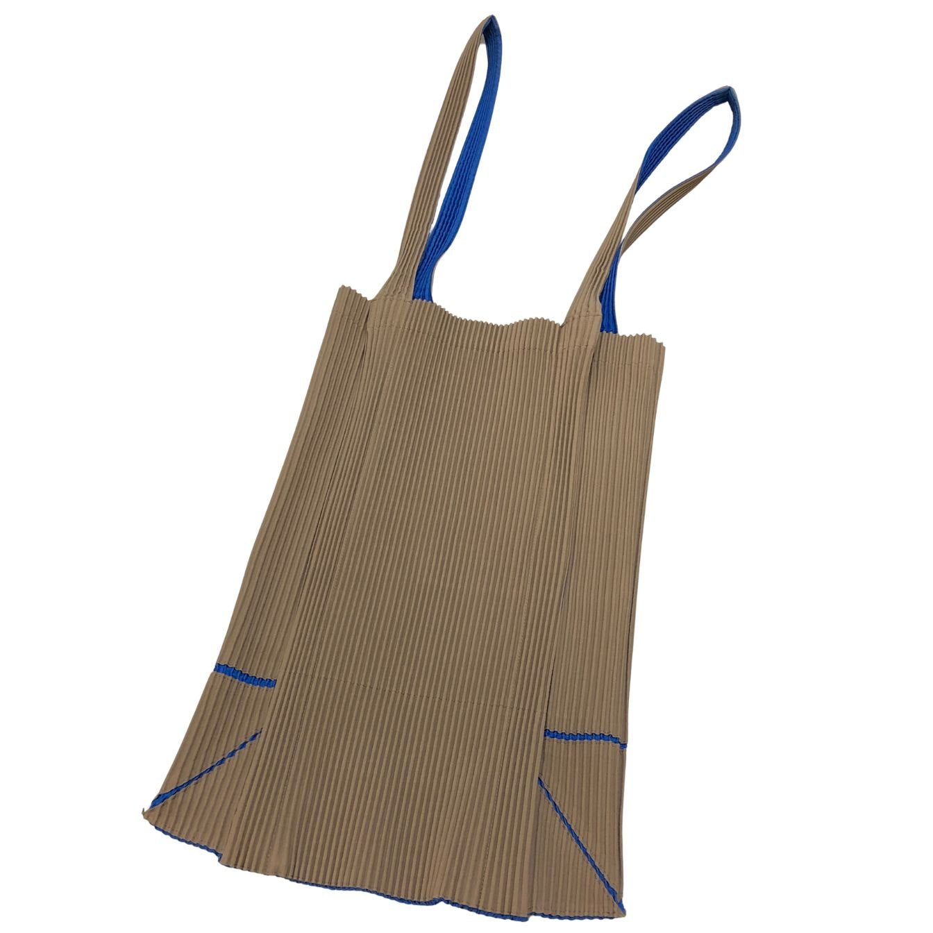 プリーツプリーズ トートバッグ ポリエステル  レディース ブラウン×ブルー PLEATS PLEASE【AFE6】