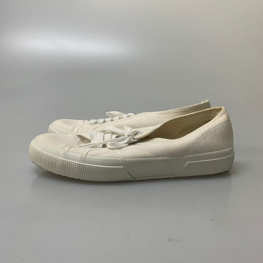スペルガ スニーカー キャンバス 8764362462 メンズ ホワイト サイズUK6.5 SUPERGA 約25.5cm【AFC41-2】