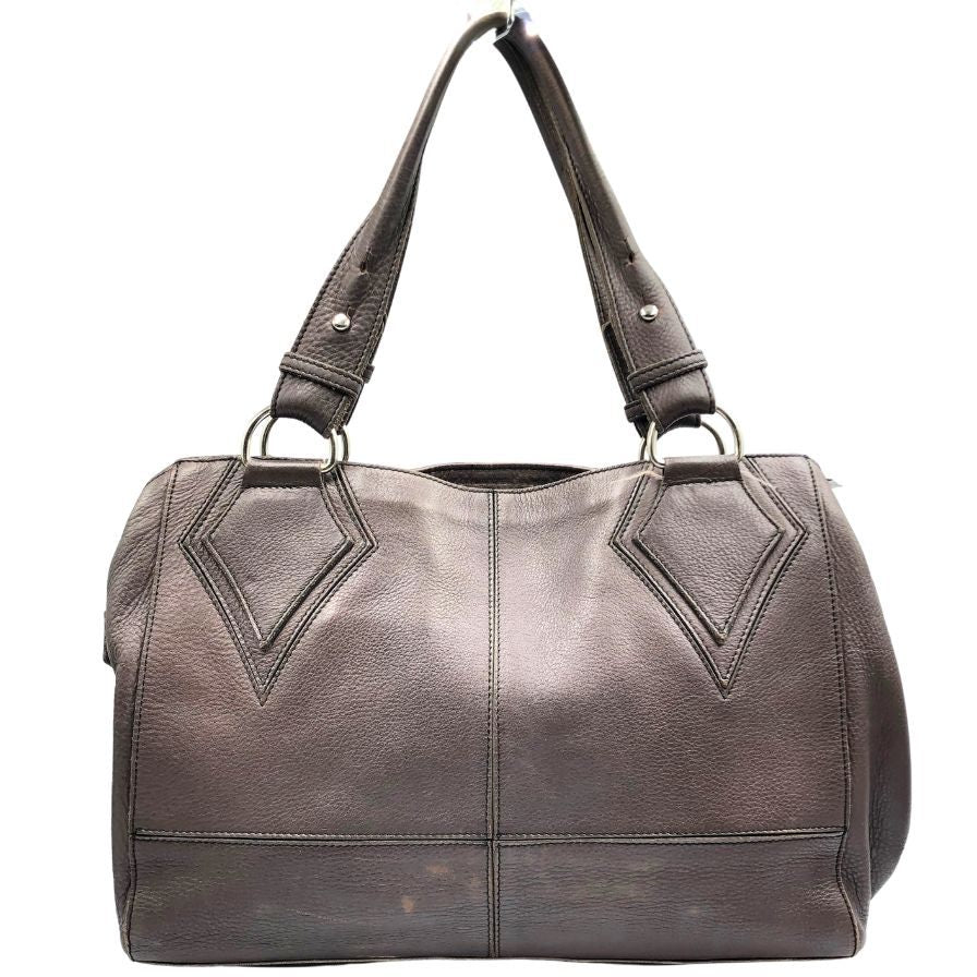 ヴィヴィアンウエストウッド パンチングオーブ レザー トートバッグ ユニセックス ブラウン  Vivienne Westwood【AFE5】