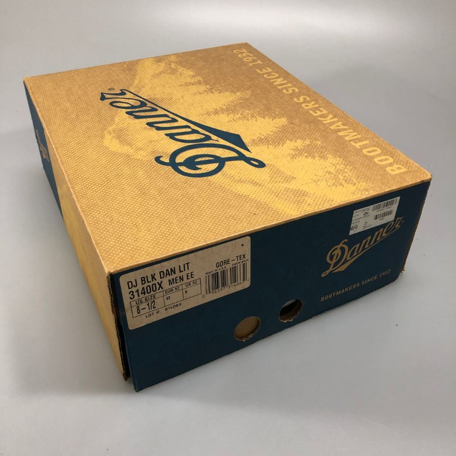 ダナー レザーブーツ ダナーライト 31400X ゴアテックス メンズ サイズ8 1/2 ブラック Danner 約26.5cm【AFD15-2】
