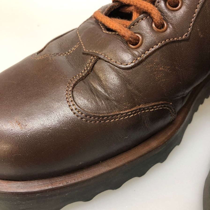 トリッカーズ レザースニーカー ブラウン カーフ サイズUK6 メンズ Tricker’s 約25.0cm【AFC7】