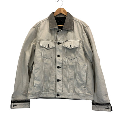 美品◆ディーゼル デニムジャケット スター D-ILLIE ペイント メンズ ホワイト Lサイズ DIESEL 【AFA16】