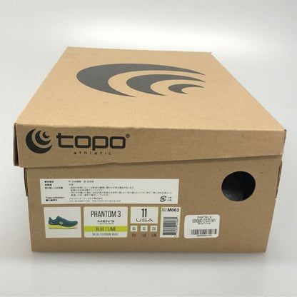 トポ アスレティック スニーカー PHANTOM 3 Blue Lime ブルー系 サイズUS11 メンズ TOPO ATHLETIC 約29.0cm【AFD15-2】