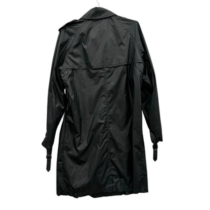 中古◆プラダ ナイロン ステンカラーコート ブラック メンズ 48サイズ PRADA 【AFB33】