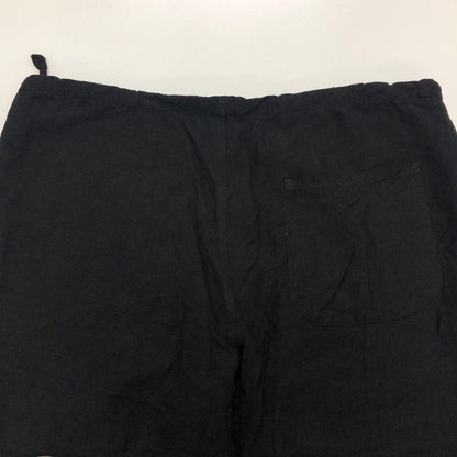 コモリ 19SS ヴィスコースリネン ドローストリングパンツ P01-03007 メンズ サイズ1 ブラック COMOLI 【AFB16】