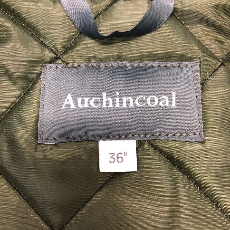 極美品◆オーケン コール キルティングジャケット カーキ メンズ サイズ36 Auchincoal 【AFA16】