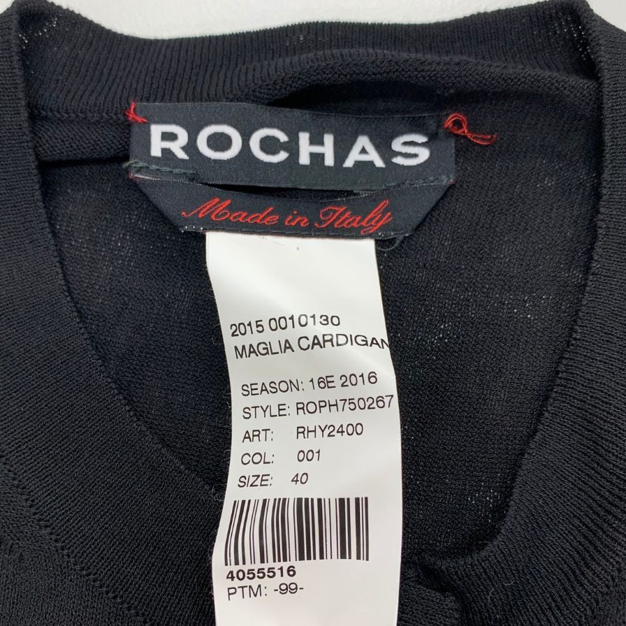 美品◆ロシャス セーター レディース ブラック サイズ40 ROCHAS 【AFB43】