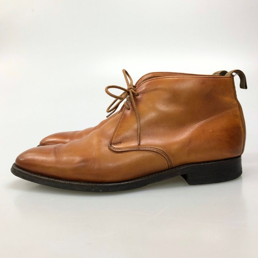 ジョセフチーニー チャッカブーツ レザー カーフ 2ホール プレーントゥ ブラウン メンズ サイズ7.5 JOSEPHCHEANEY ブーツ 約26.0cm【LA】【中古】
