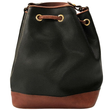 ボッテガヴェネタ ショルダーバッグ 巾着型 レザー ゴールド金具 ブラック BOTTEGA VENETA【AFE6】