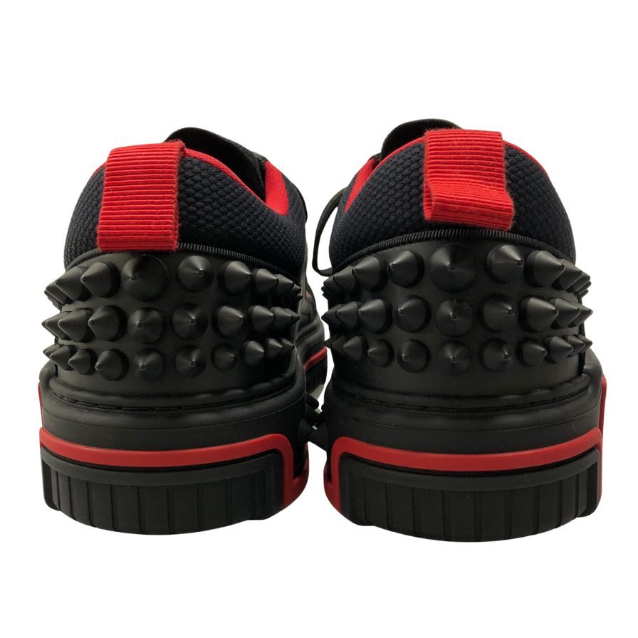 クリスチャンルブタン 23AW ローカットスニーカー アストロルビ スパイクスタッズ ブラック×レッド サイズ40 CHRISTIAN LOUBOUTIN 約24.5cm【AFC35】
