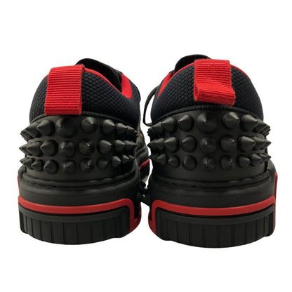 クリスチャンルブタン 23AW ローカットスニーカー アストロルビ スパイクスタッズ ブラック×レッド サイズ40 CHRISTIAN LOUBOUTIN 約24.5cm【AFC35】