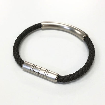 エルメス ブレスレット トーテム レザー×メタル ブラウン系 メンズ HERMES