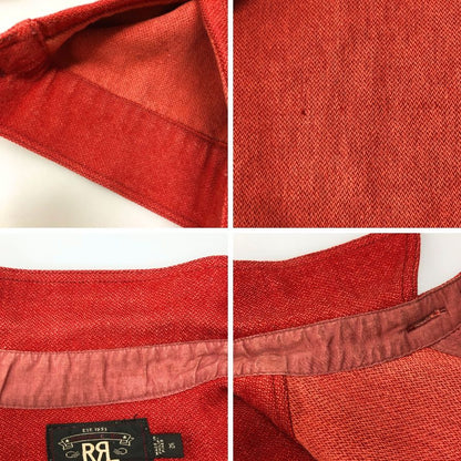 美品◆ダブルアールエル ラルフローレン シャツジャケット ウール混 レッド メンズ サイズXS RALPH LAUREN RRL 【AFB37】