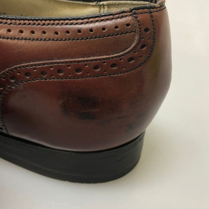 フローシャイム レザーシューズ フルブローグ ガラスレザー バーガンディ メンズ サイズ9 FLORSHEIM 約27.0cm【AFC9】