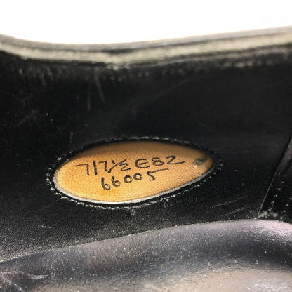 エドワードグリーン レザーシューズ ストレートチップ バークレー 筆記体ロゴ 82ラスト ブラック UK7E EDWARD GREEN ビジネスシューズ 約25.5cm【LA】【中古】